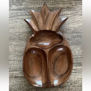 Pineapple Shaped Wooden Serving Tray